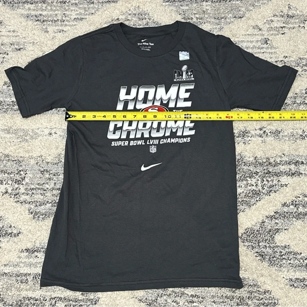 Nike San‎ Francisco 49ers Superbowl LXIII Home With The Chrome Tee Boy’s L 14/16